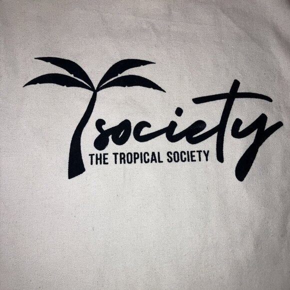 The Tropical Society Khaki Tote Bag. Preloved - Picture 2 of 4